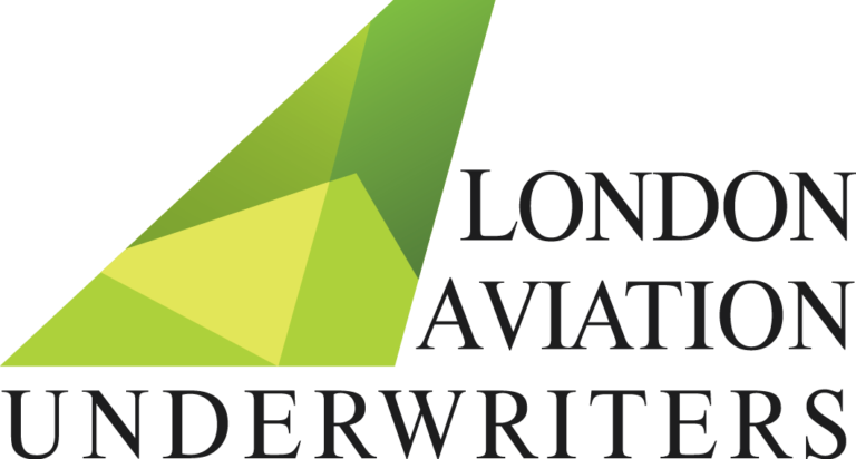 Geometric Green Wing Logo For London Aviation Underwriters, Symbolizing Trust And Professionalism In Aviation.